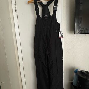 Black Snow Bib Overalls